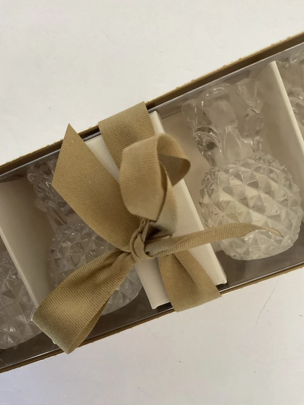 Williams Sonoma Tiny Tapers Pineapple Candleholders NWT